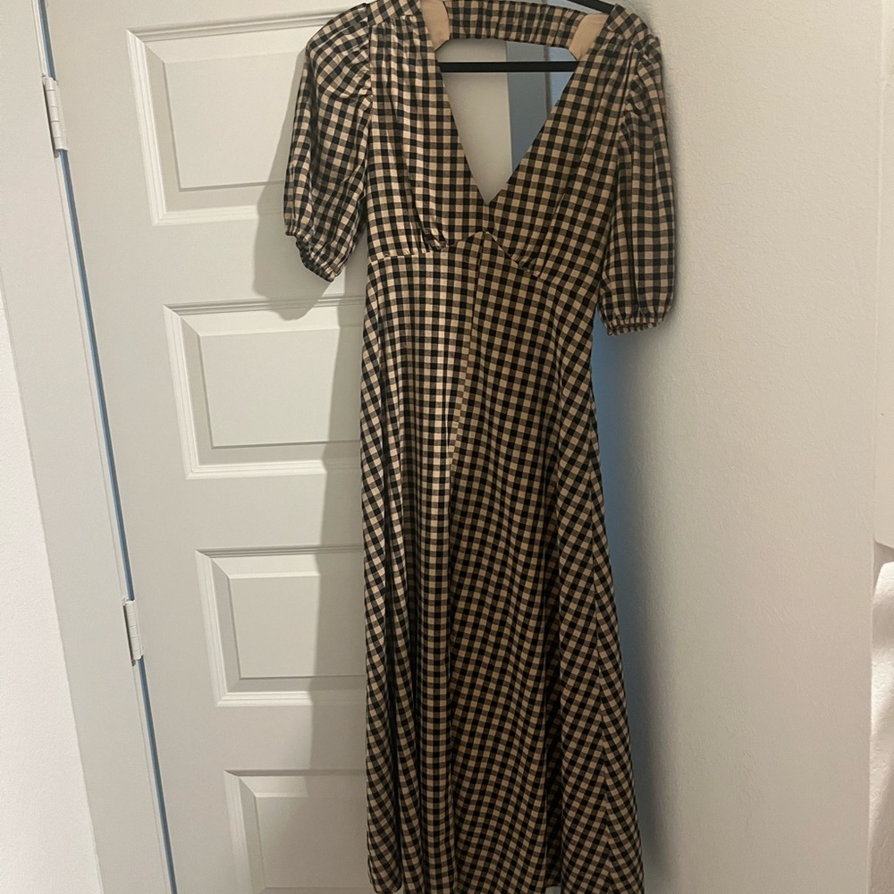 DISSH Plaid Dress with Open Back